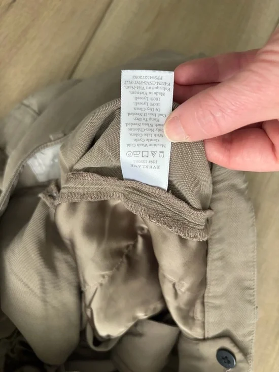 Everlane The Put Together Lyocell Pleated Front Tapered Leg Cuffed Hem Trousers - Picture 12 of 12